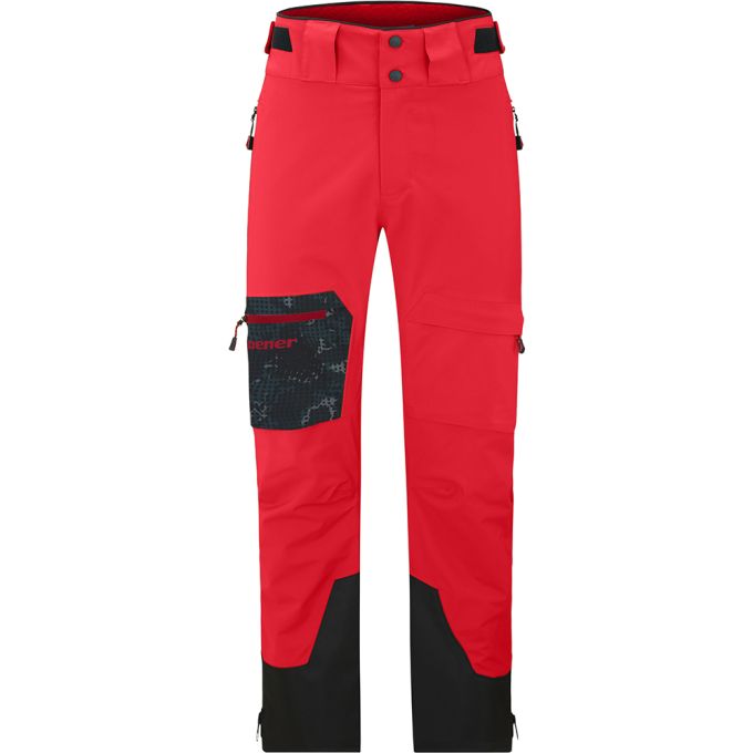 Ziener брюки лижні Tewes Full-Zip 2026 red-black foggy print 50