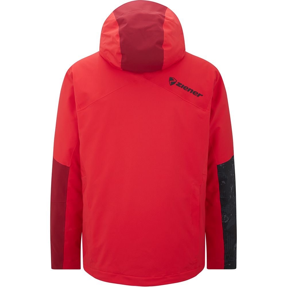 Ziener куртка лижна Trivor 2026 red-black foggy print 52