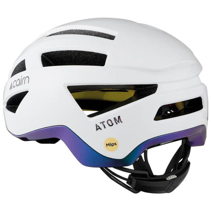 Cairn велошлем Atom Mips shiny white-cameleon 58-61