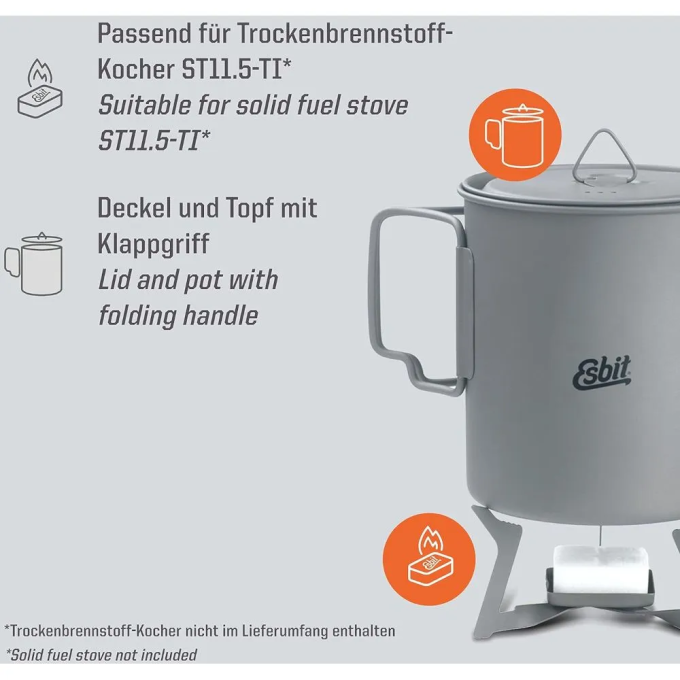 Казанок Esbit PT750-TI (017.0011)