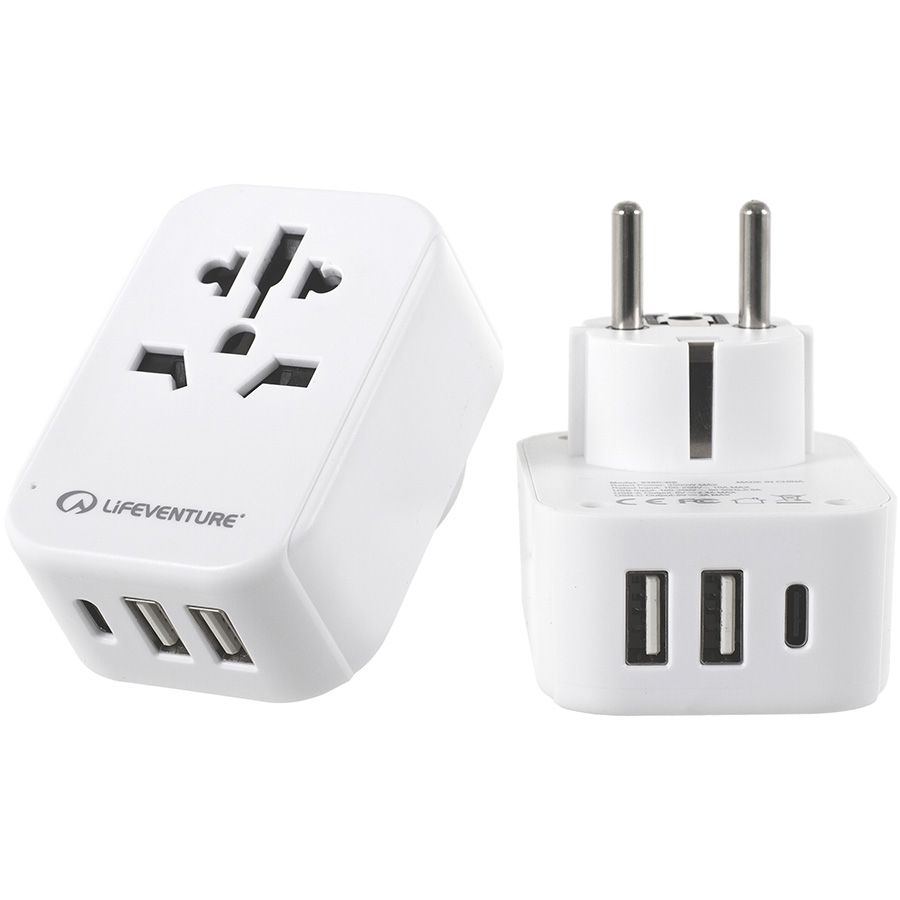 Lifeventure адаптер European Travel Adaptor USB