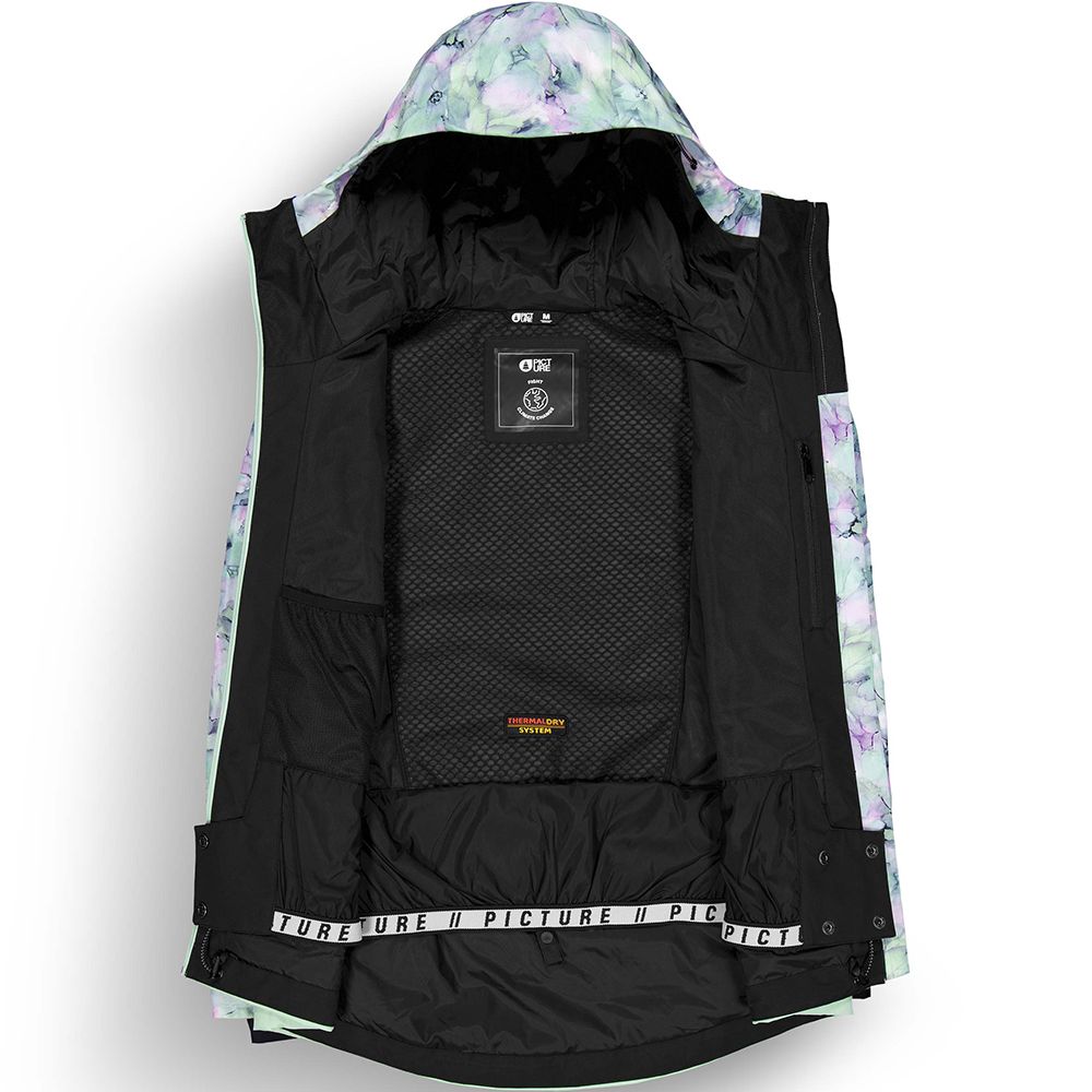 Picture Organic куртка лижна Exa W 2025 blurry water print-silt green L