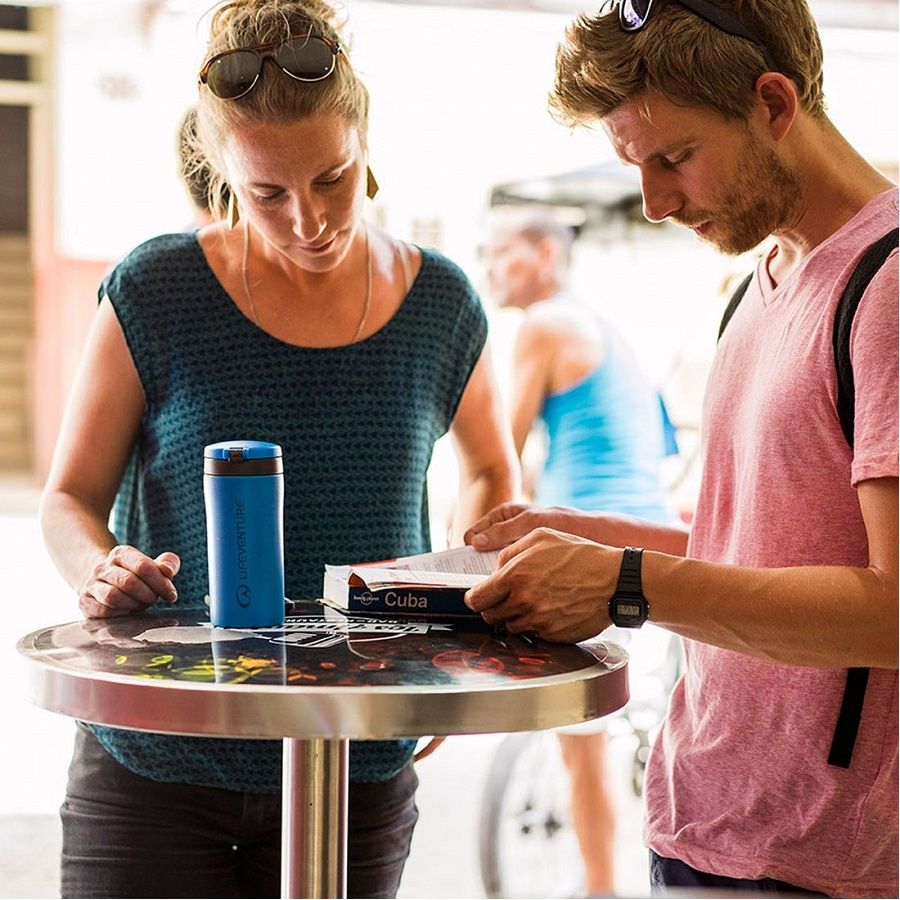 Lifeventure кружка Flip-Top Thermal Mug blue