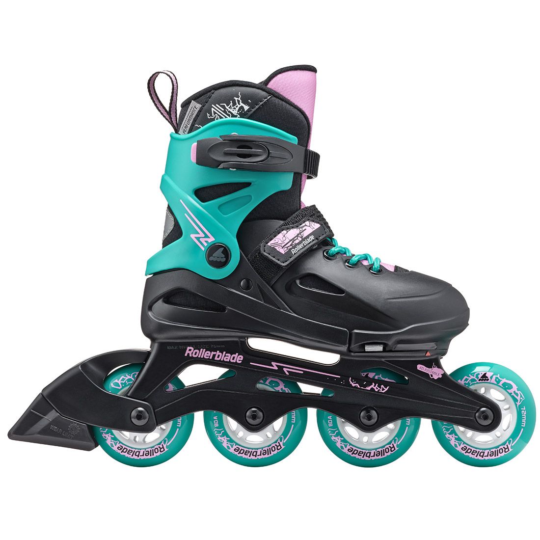 Rollerblade ролики Fury black-sea green 29-33