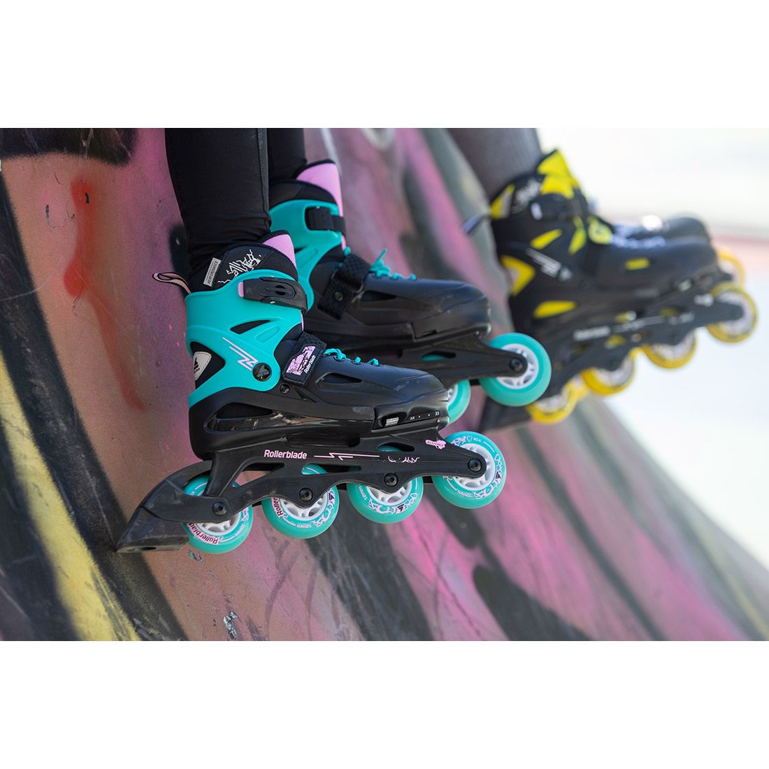 Rollerblade ролики Fury black-sea green 29-33