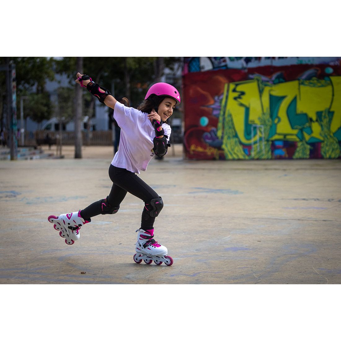 Rollerblade ролики Fury Combo white-pink 29-33