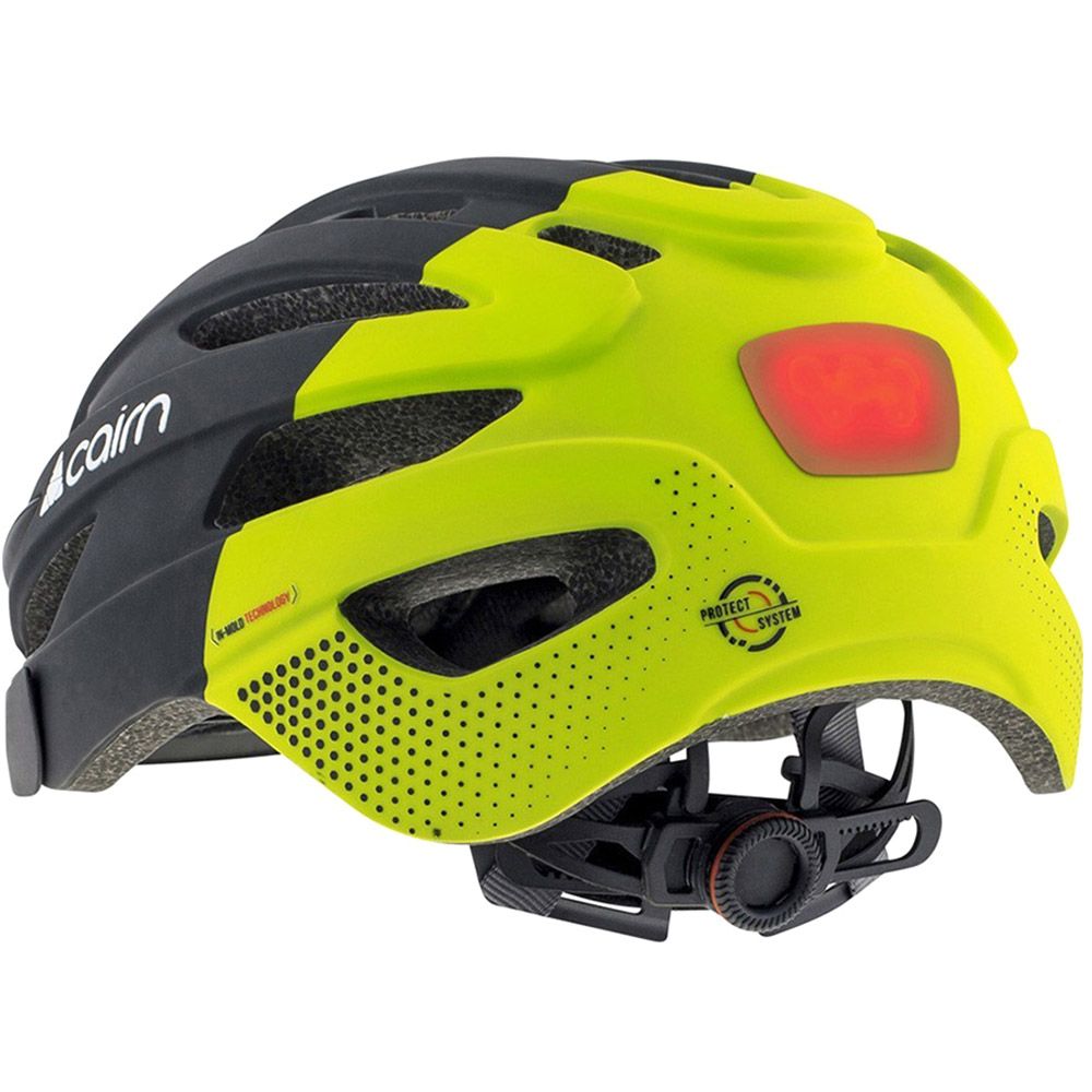 Cairn велошлем Fusion LED USB black-neon yellow 51-55