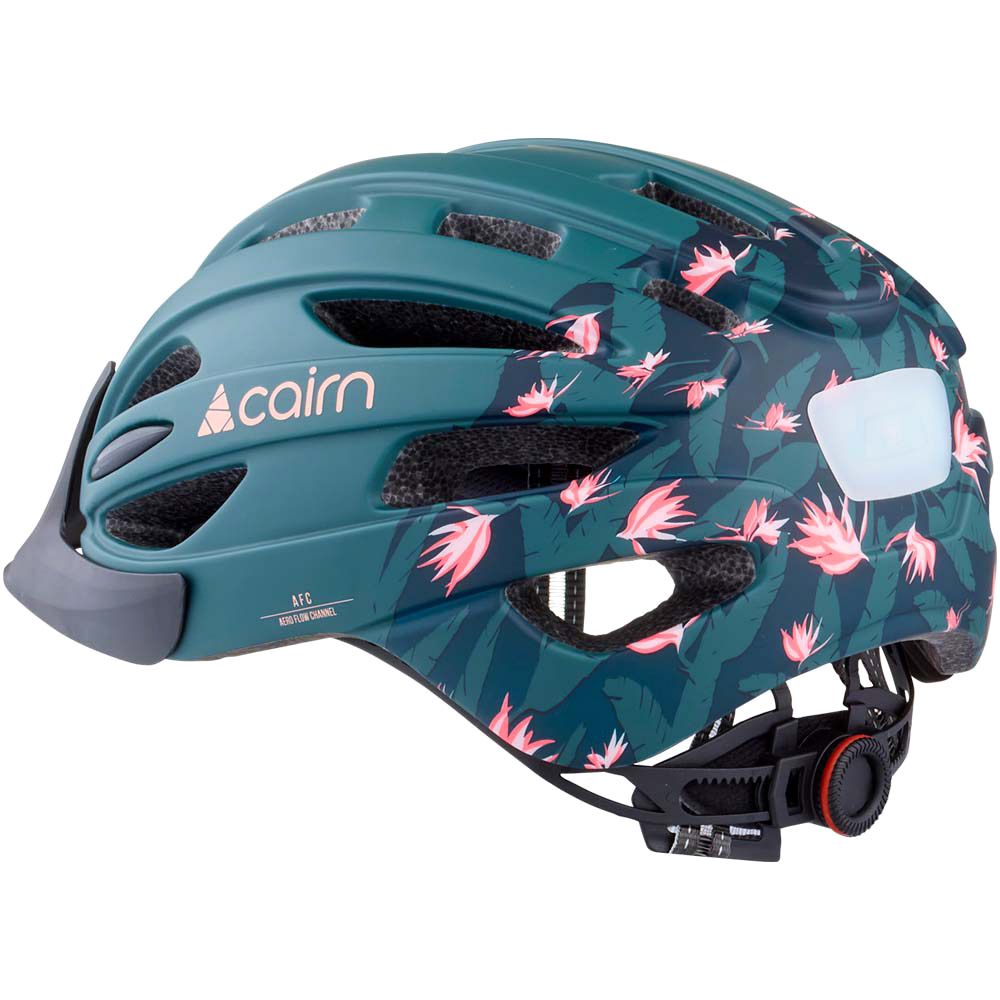 Cairn велошлем Fusion LED USB pine-petrol blue 51-55