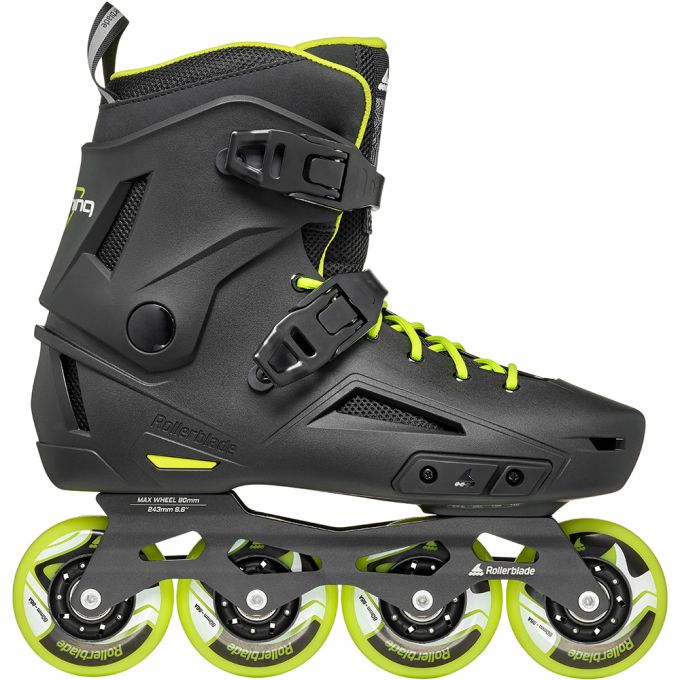 Rollerblade ролики Lightning black-lime 250