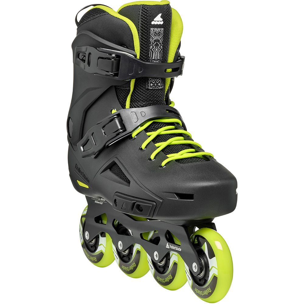 Rollerblade ролики Lightning black-lime 250