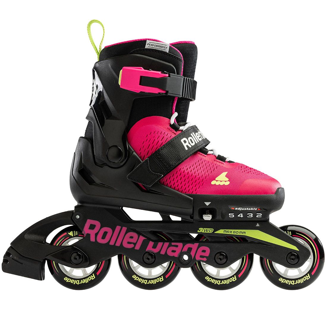 Rollerblade ролики Microblade 2024 pink-light green 28-32