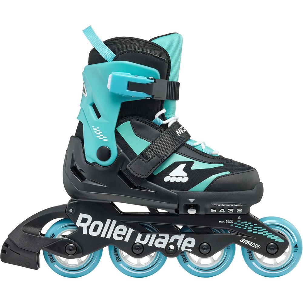 Rollerblade ролики Microblade black-light blue 28-32