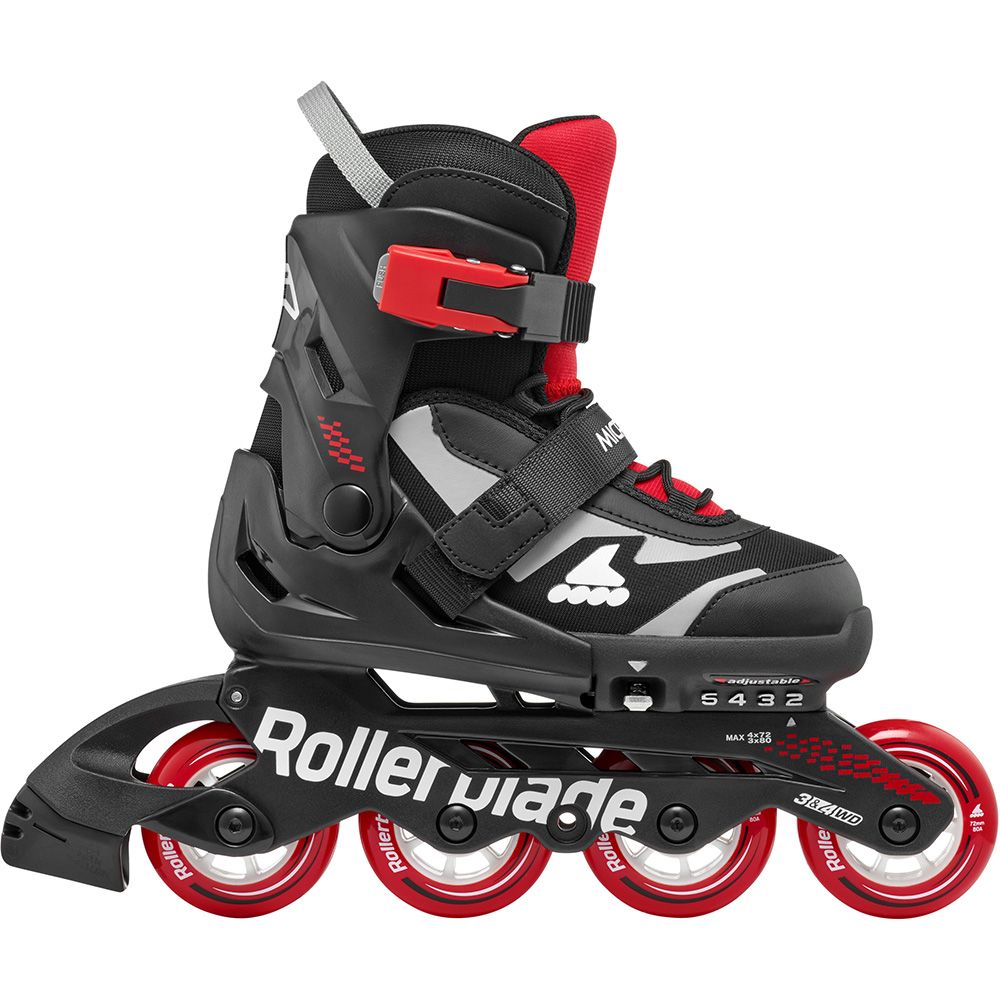 Rollerblade ролики Microblade black-red 28-32