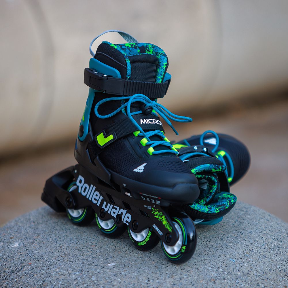 Rollerblade ролики Microblade XT black-petrol green 28-32