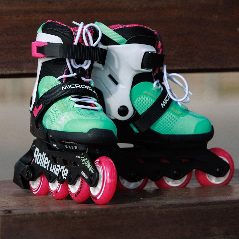 Rollerblade ролики Microblade XT black-sea green 33-36.5