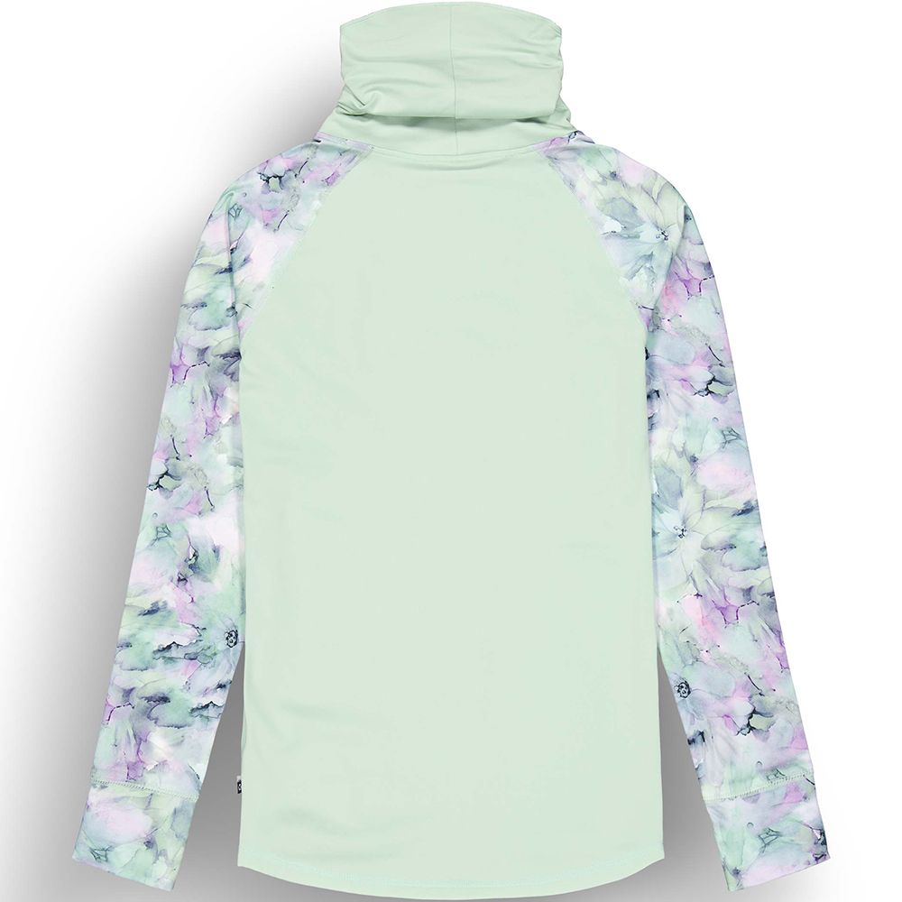 Picture Organic реглан флисовый Pagaya High W blurry water print-silt green L