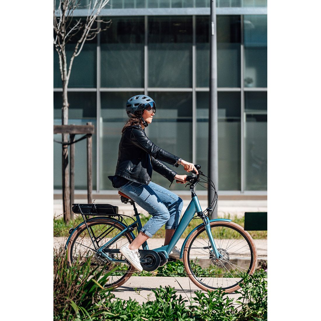 Cairn велошлем Quartz Visor LED USB grey 52-58