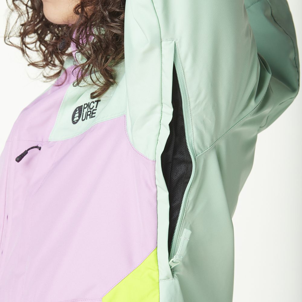 Picture Organic куртка лижна Seakrest W 2025 silt green-orchid-acid lime L