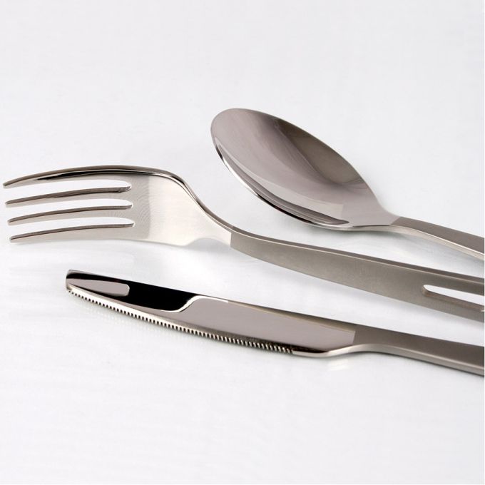 Lifeventure вилка, ложка, ніж SS Basic